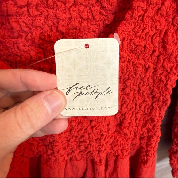 Free People What a Time Drop Waist Mini Dress in Wine - Size Small - Picture 6 of 9